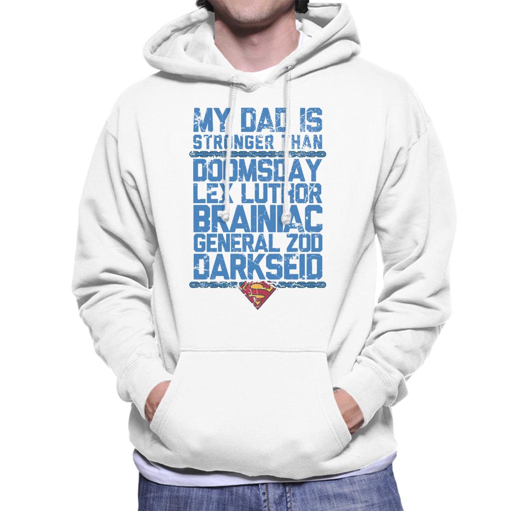 Superman My Dad Is Stronger Than Villains Fathers Day Men's Hooded Sweatshirt-ALL + EVERY