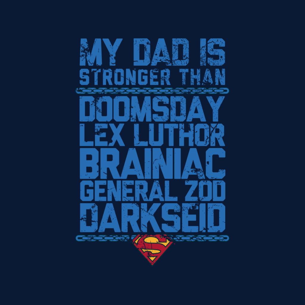 Superman My Dad Is Stronger Than Villains Fathers Day Men's T-Shirt-ALL + EVERY