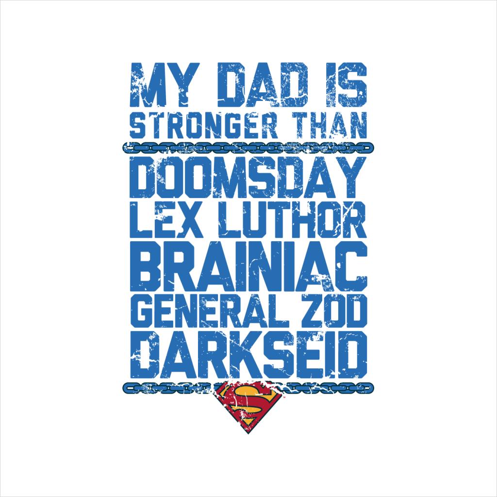 Superman My Dad Is Stronger Than Villains Fathers Day Kid's T-Shirt-ALL + EVERY
