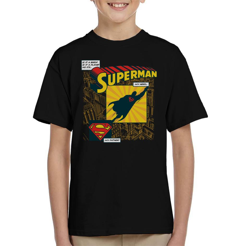 Superman Fathers Day My Hero My Father Kid's T-Shirt-ALL + EVERY