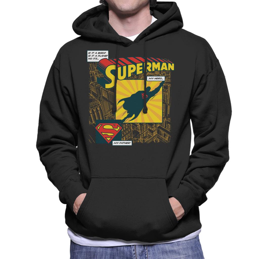 Superman Fathers Day My Hero My Father Men's Hooded Sweatshirt-ALL + EVERY