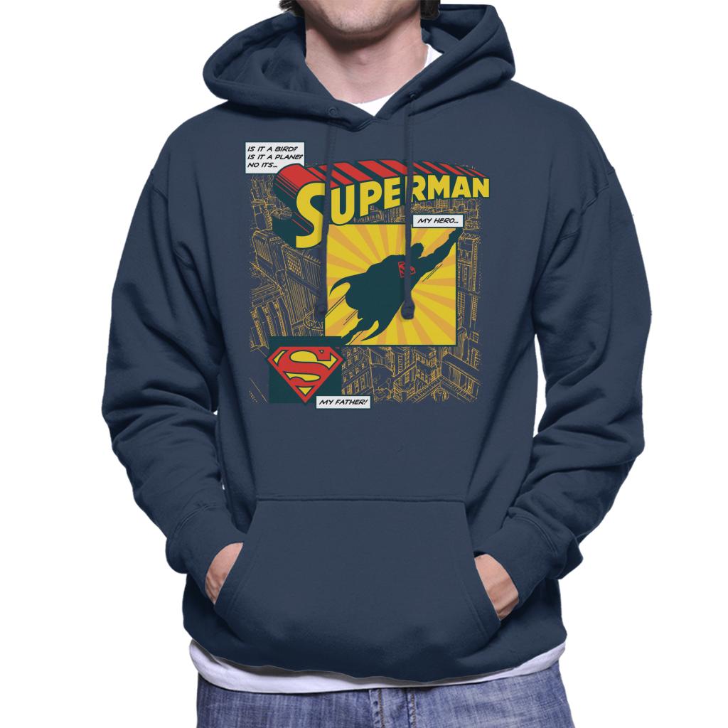 Superman Fathers Day My Hero My Father Men's Hooded Sweatshirt-ALL + EVERY