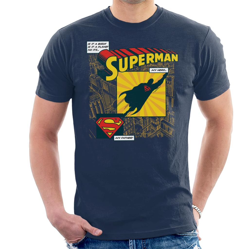 Superman Fathers Day My Hero My Father Men's T-Shirt-ALL + EVERY