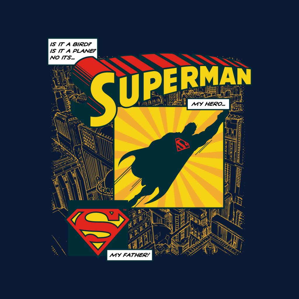 Superman Fathers Day My Hero My Father Kid's T-Shirt-ALL + EVERY