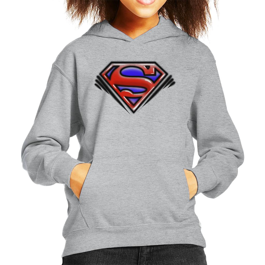 Superman Classic S Logo Pop Art Dot Style Kid's Hooded Sweatshirt-ALL + EVERY