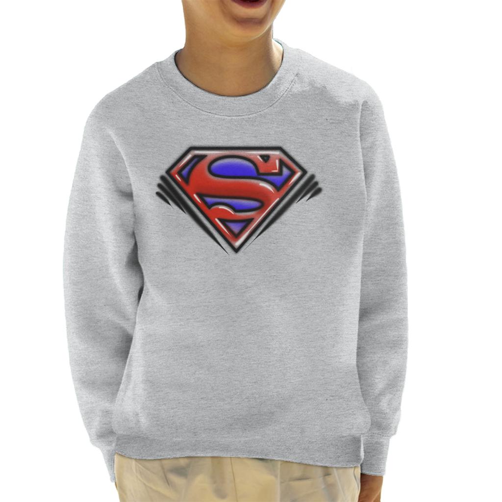 Superman Classic S Logo Pop Art Dot Style Kid's Sweatshirt-ALL + EVERY