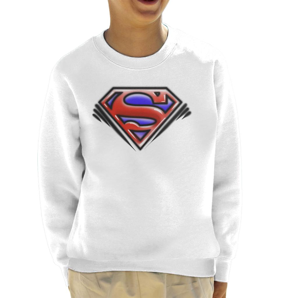 Superman Classic S Logo Pop Art Dot Style Kid's Sweatshirt-ALL + EVERY