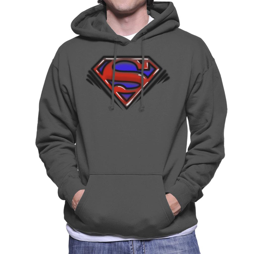 Superman Classic S Logo Pop Art Dot Style Men's Hooded Sweatshirt-ALL + EVERY