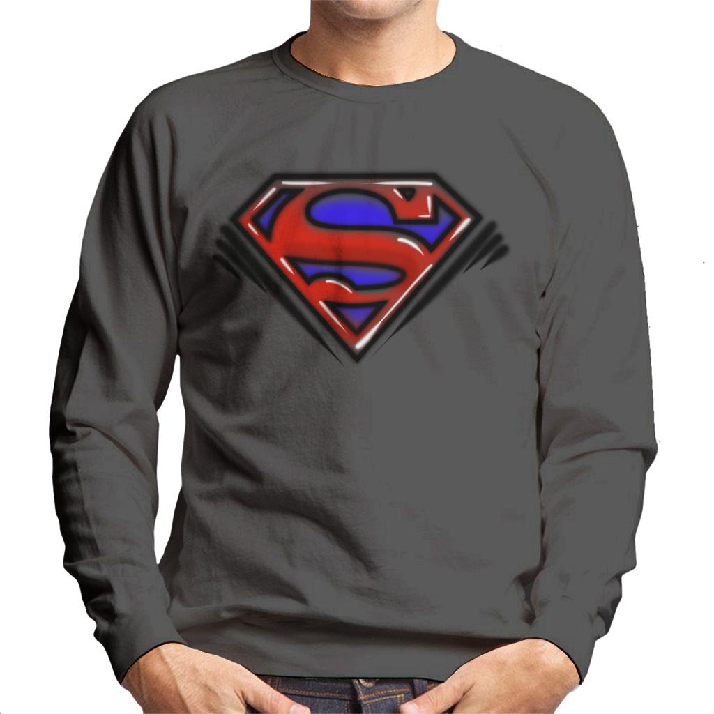 Superman Classic S Logo Pop Art Dot Style Men's Sweatshirt-ALL + EVERY