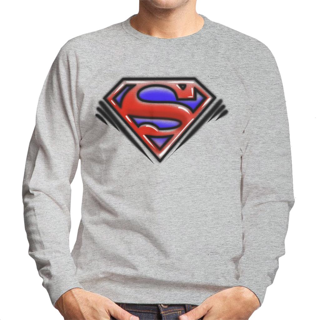 Superman Classic S Logo Pop Art Dot Style Men's Sweatshirt-ALL + EVERY