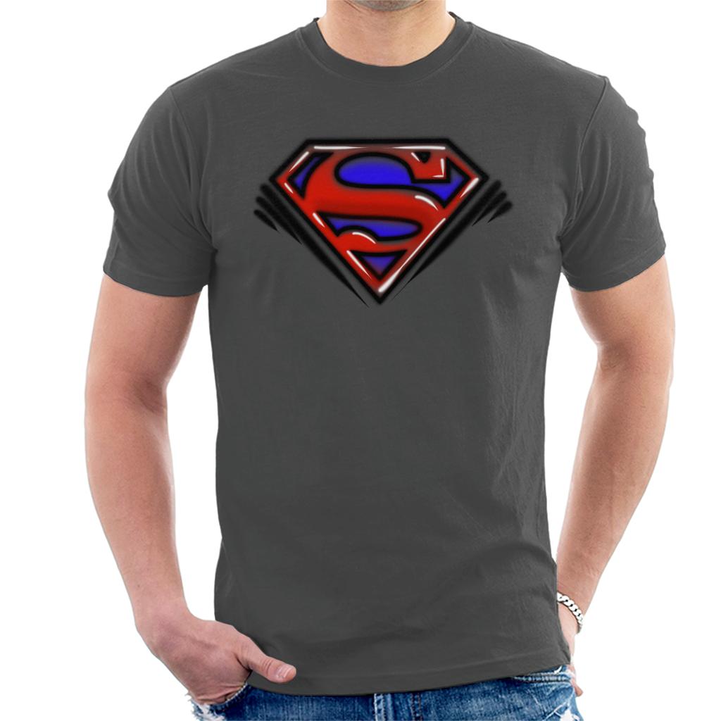 Superman Classic S Logo Pop Art Dot Style Men's T-Shirt-ALL + EVERY