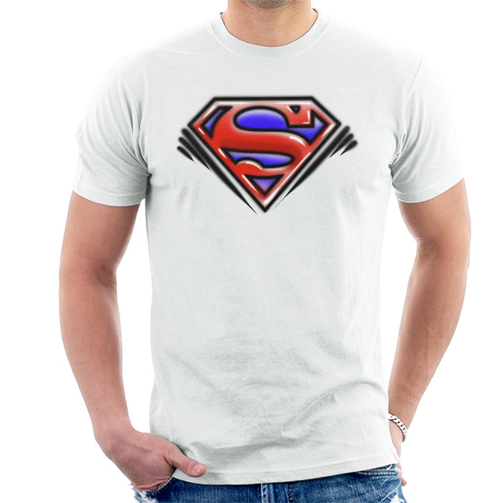 Superman Classic S Logo Pop Art Dot Style Men's T-Shirt-ALL + EVERY