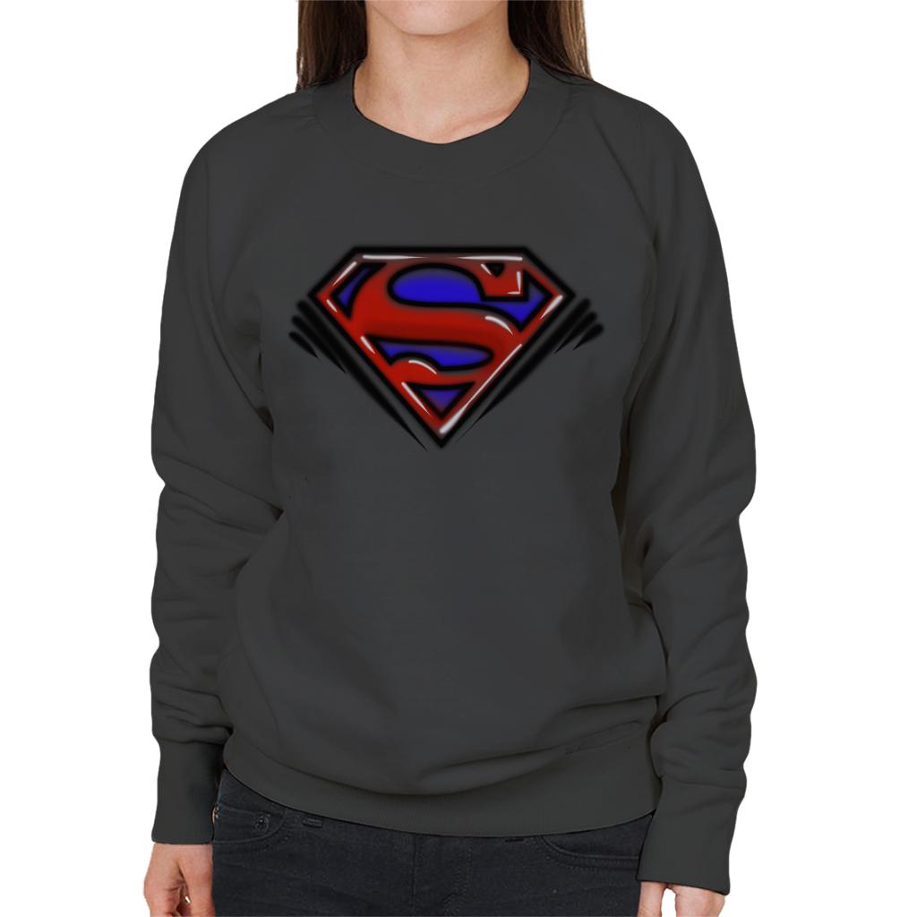 Superman Classic S Logo Pop Art Dot Style Women's Sweatshirt-ALL + EVERY