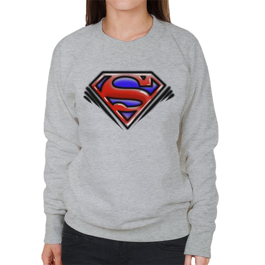 Superman Classic S Logo Pop Art Dot Style Women's Sweatshirt-ALL + EVERY