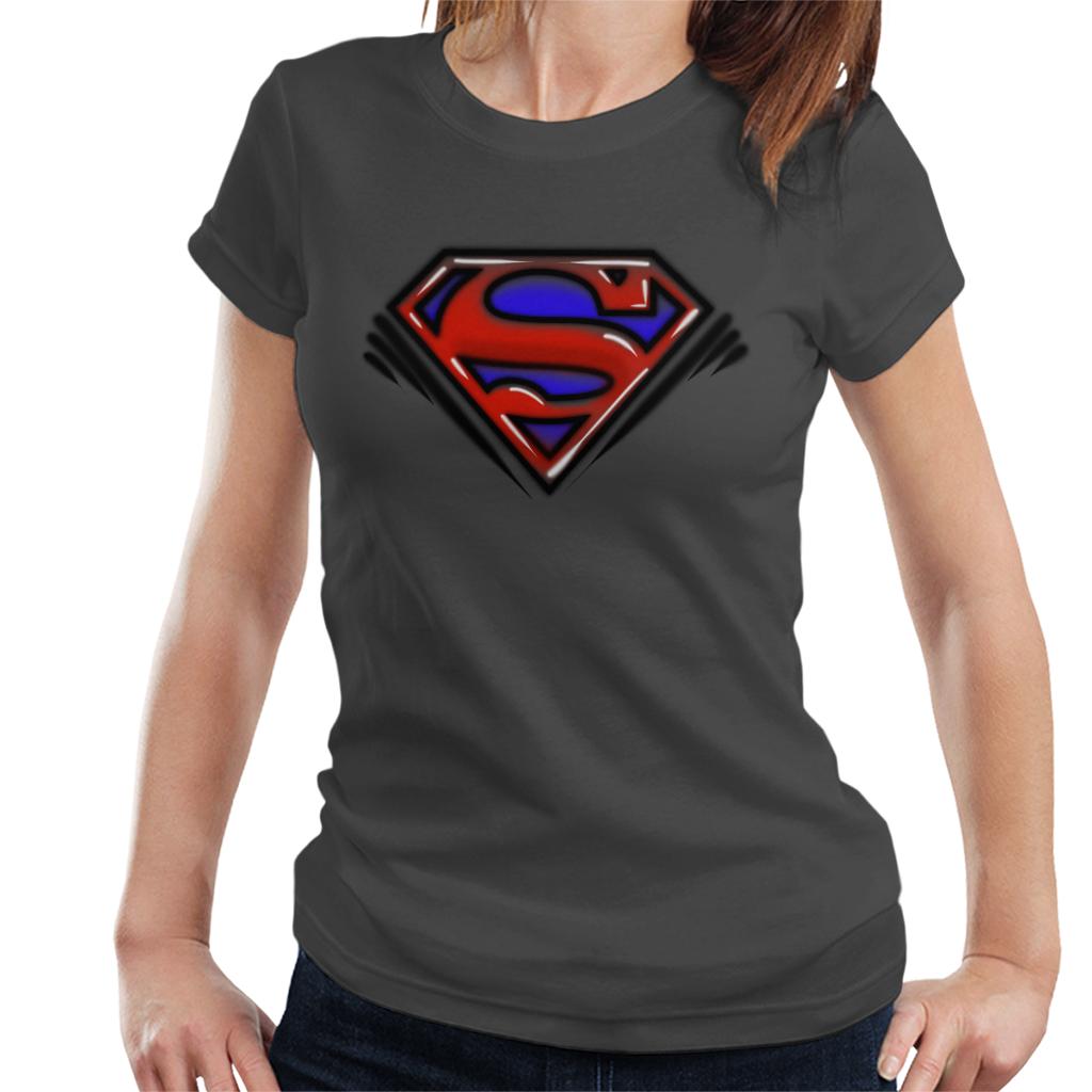 Superman Classic S Logo Pop Art Dot Style Women's T-Shirt-ALL + EVERY