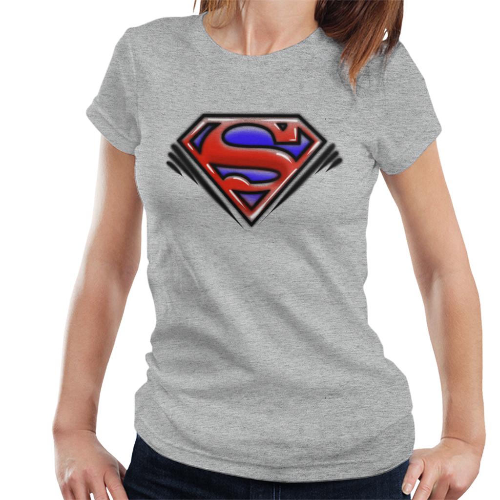 Superman Classic S Logo Pop Art Dot Style Women's T-Shirt-ALL + EVERY