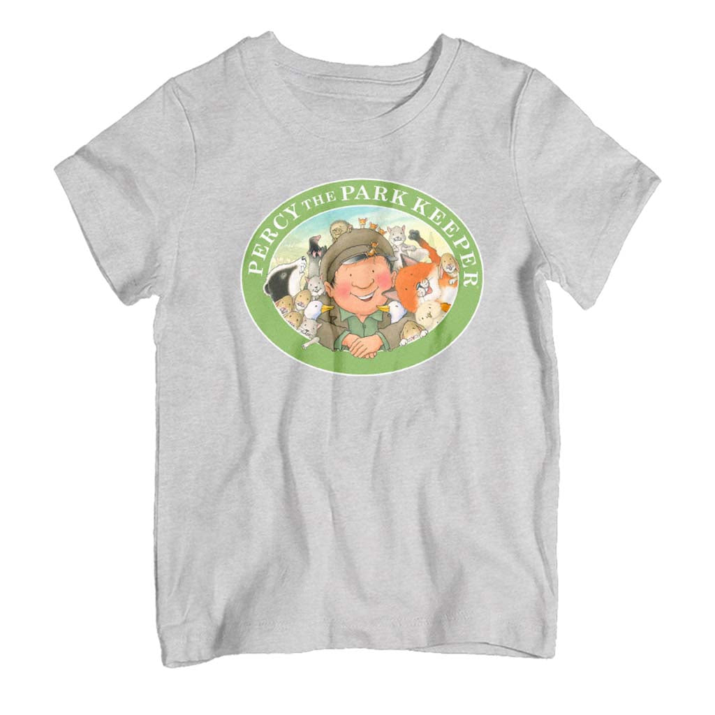 Percy The Park Keeper Oval Logo Kid's T-Shirt-ALL + EVERY