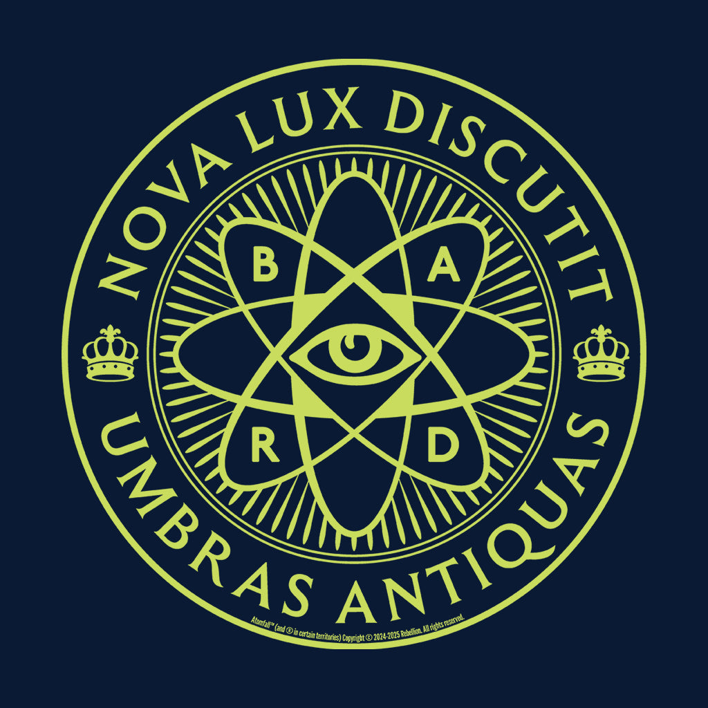 Atomfall B.A.R.D. Atomic Eye Latin Light Green Logo Men's T-Shirt-ALL + EVERY