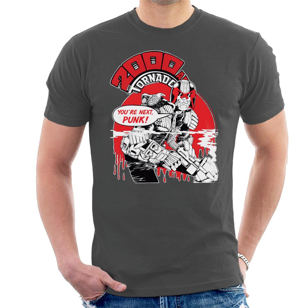Judge Dredd You're Next Punk! 2000 AD & Tornado Comics Men's T-Shirt