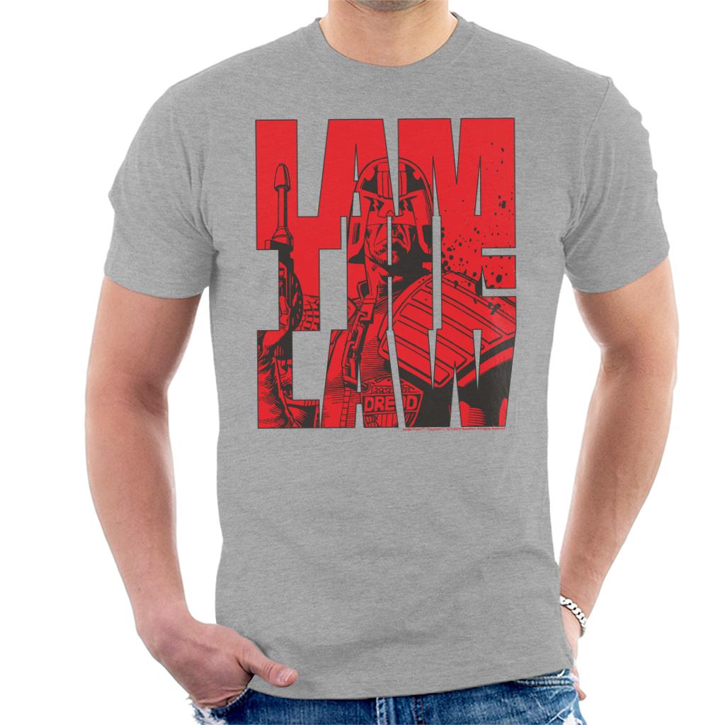 Judge Dredd 2000 AD I Am The Law Lawgiver Pose Men's T-Shirt