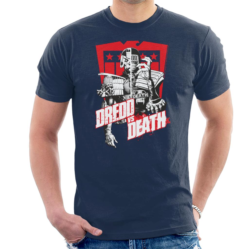 Judge Dredd 2000 AD Dredd vs Death Red Shield Men's T-Shirt