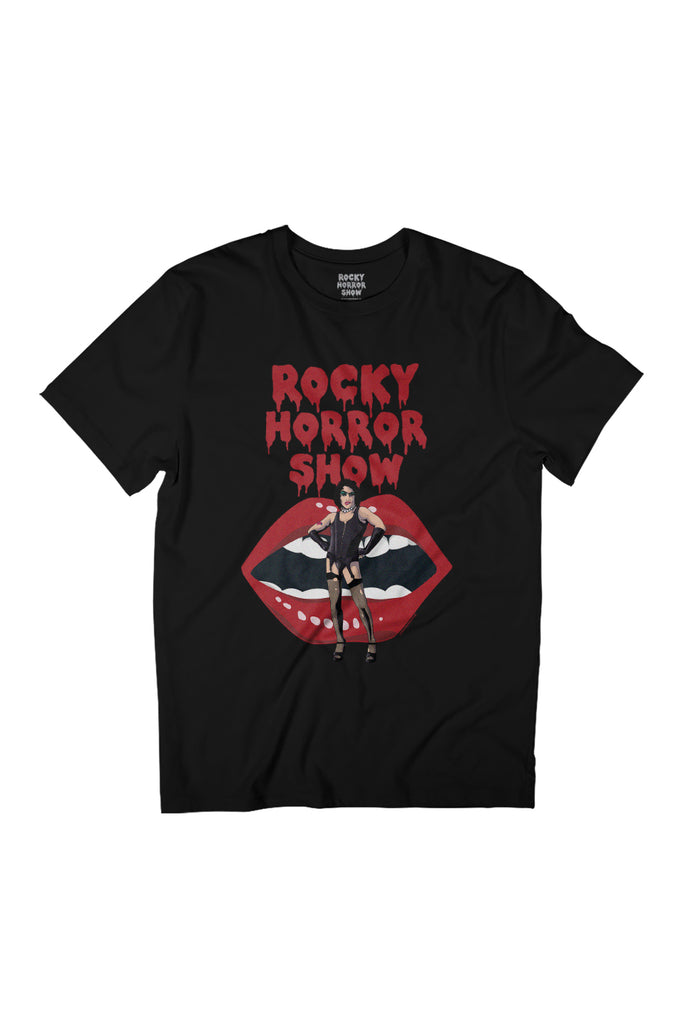 Rocky Horror Show Dr Frank N Furter With Lips Women's Relaxed Fit T-Shirt-ALL + EVERY