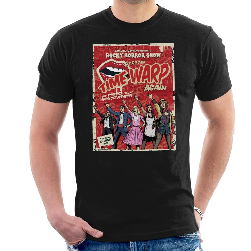 Rocky Horror Show Richard O'Brien Presents Time Warp Poster Men's T-Shirt