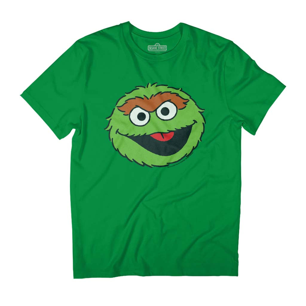 Sesame Street Oscar The Grouch Smile Men's T-Shirt-ALL + EVERY
