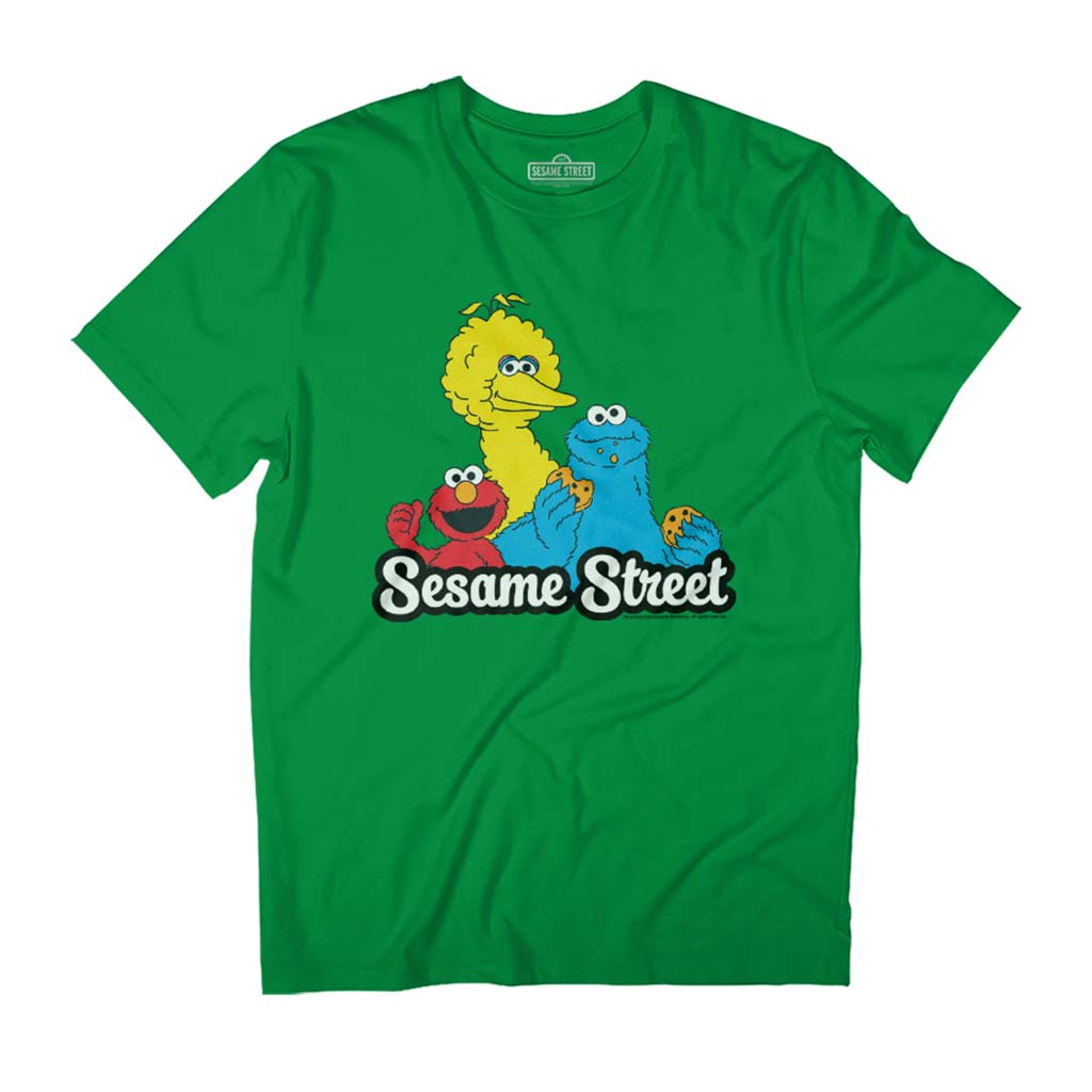 Sesame Street Big Bird Elmo And Cookie Monster Men's T-Shirt-ALL + EVERY