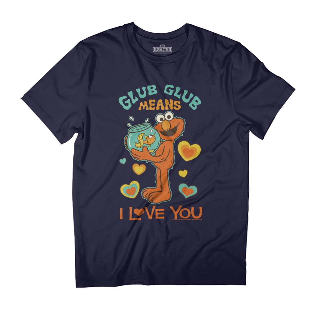 Sesame Street Elmo Glub Glub Means I Love You Men's T-Shirt-ALL + EVERY