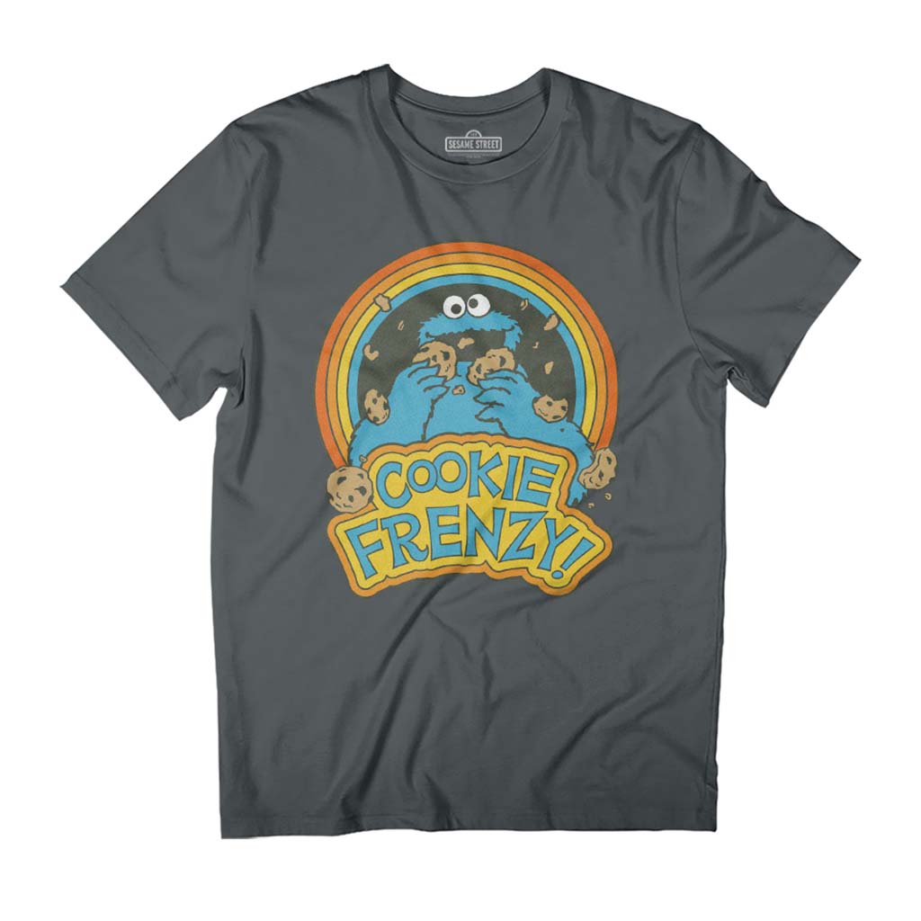 Sesame Street Cookie Monster Cookie Frenzy Men's T-Shirt-ALL + EVERY