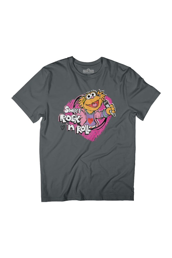 Sesame Street Sweet Rock N Roll Singing Zoe Women's Relaxed Fit T-Shirt-ALL + EVERY