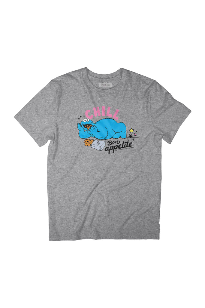 Sesame Street Cookie Monster Chill Bon Appetite Women's Relaxed Fit T-Shirt-ALL + EVERY