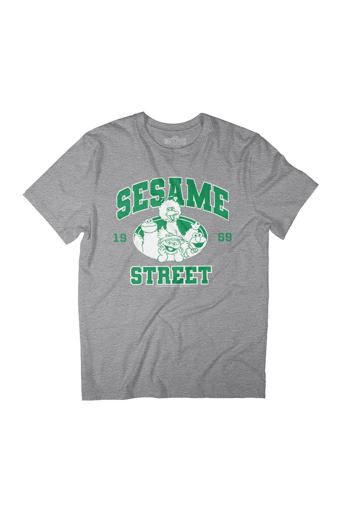 Sesame Street Green College Sports 1969 Women's Relaxed Fit T-Shirt-ALL + EVERY