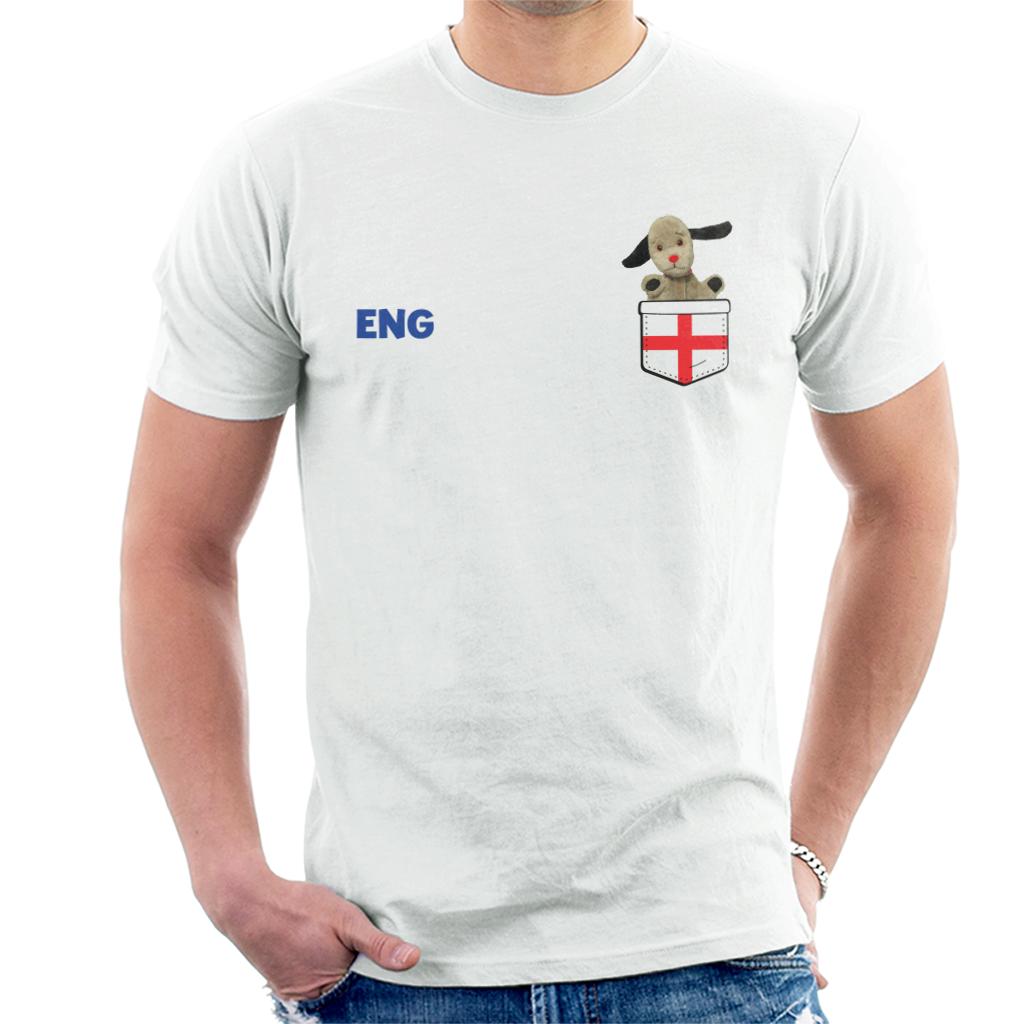 Sooty Football Sweep England Chest Pocket Print Euro Men's T-Shirt