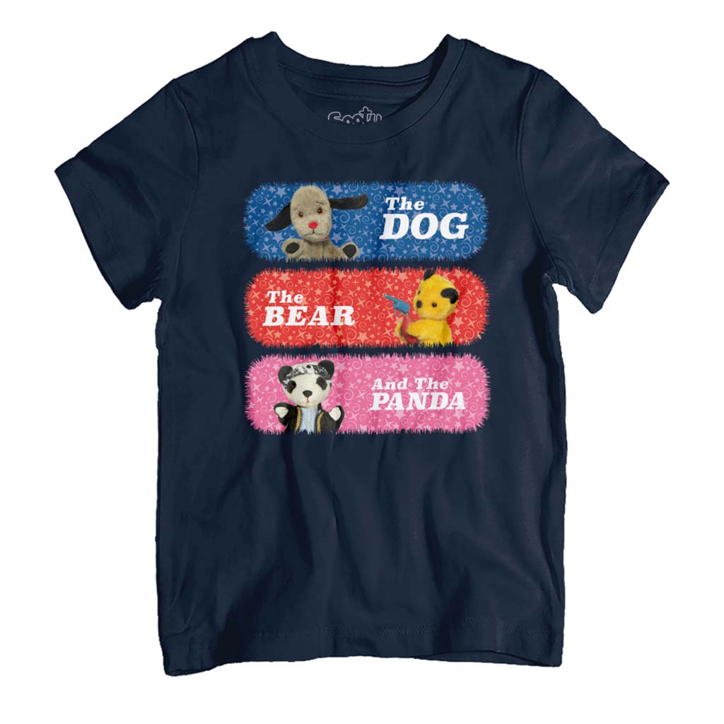Sooty Sweep & Soo The Dog The Bear & The Panda Kid's T-Shirt-ALL + EVERY