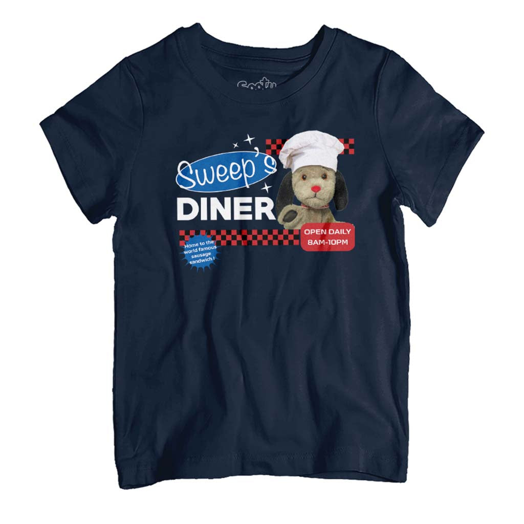 Sooty Sweeps Diner Open Daily Kid's T-Shirt-ALL + EVERY