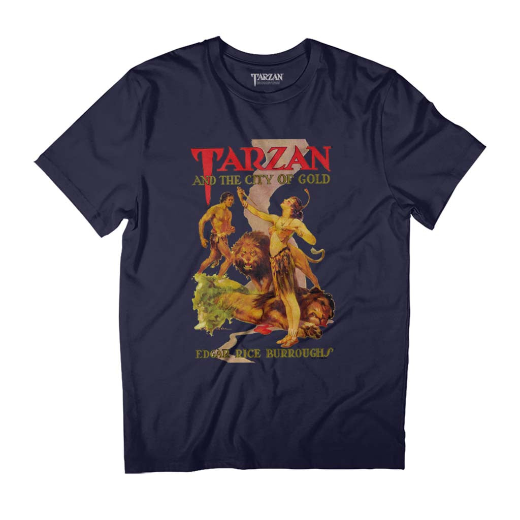 Tarzan And The City Of Gold Book Cover Art Men's T-Shirt-ALL + EVERY