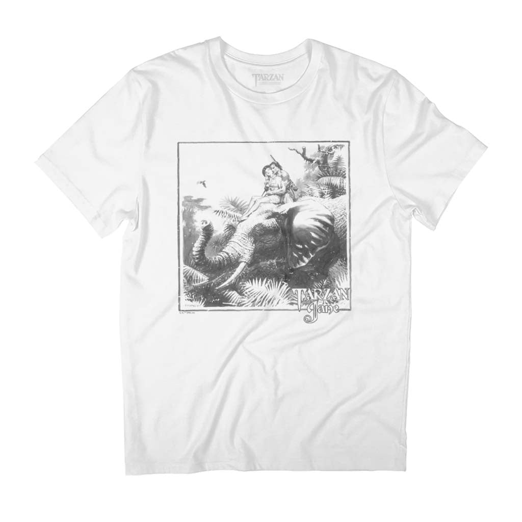Tarzan And Jane Sat On Elephant Men's T-Shirt-ALL + EVERY