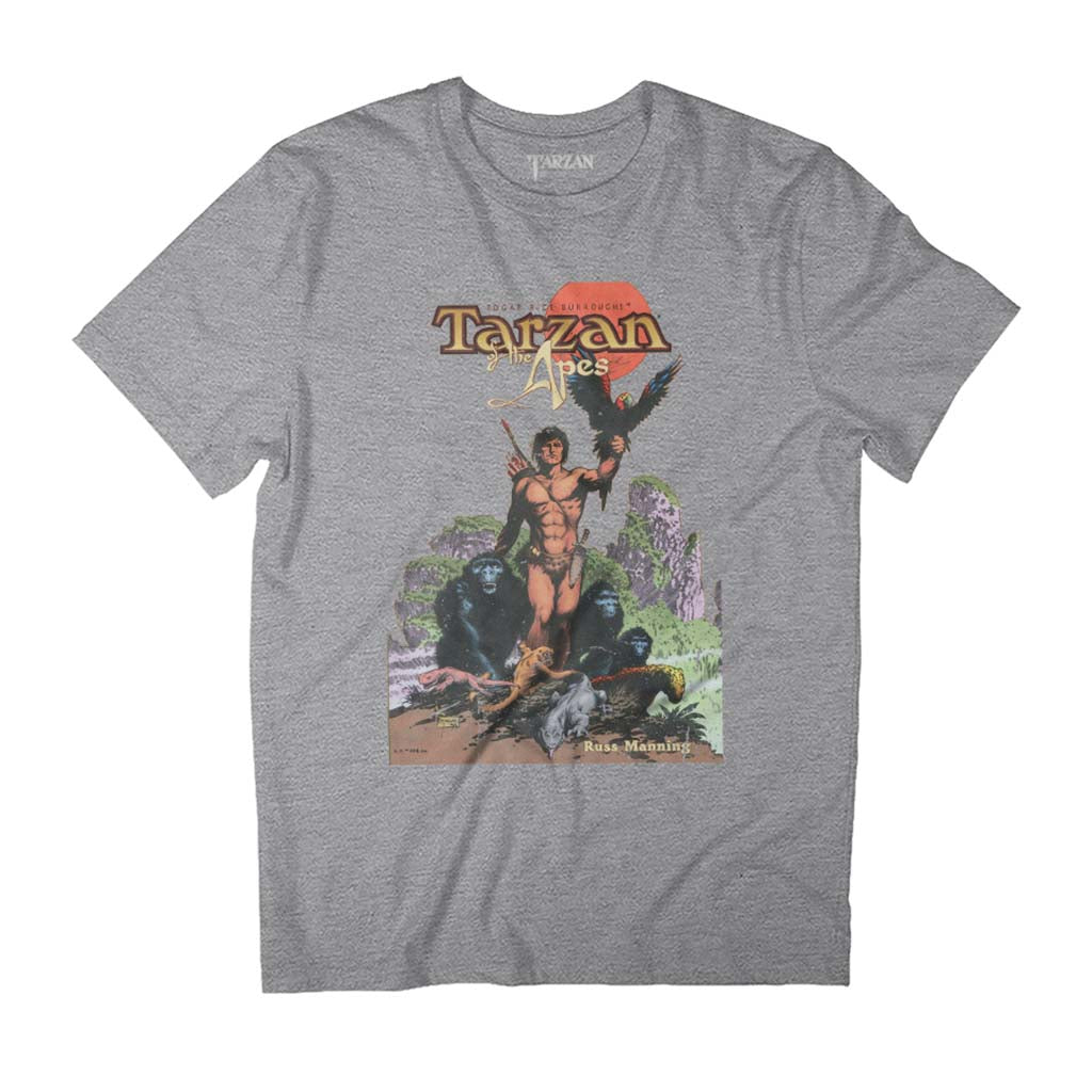 Tarzan Of The Apes Russ Manning Comic Book Cover Art Men's T-Shirt-ALL + EVERY