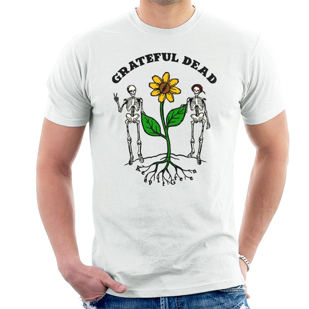 Grateful Dead Sunflower Skeletons Men's T-Shirt-ALL + EVERY