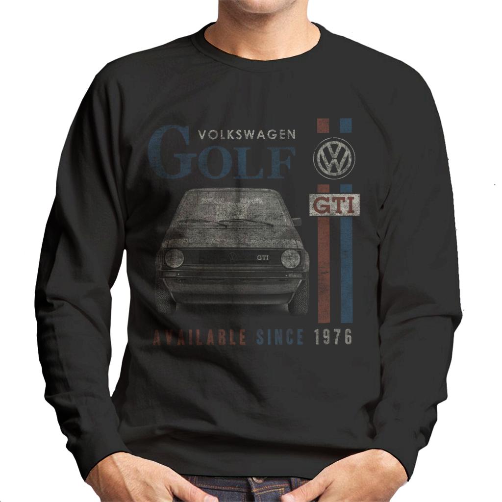 Volkswagen-Golf-GTI-Since-1976-Distressed-Mens-Sweatshirt