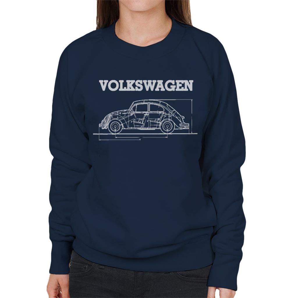 Volkswagen-Beetle-White-Technical-Blueprint-Outline-Womens-Sweatshirt