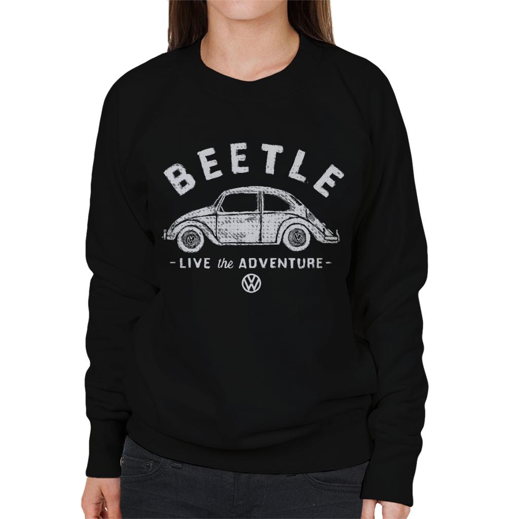 Volkswagen-Beetle-White-Live-The-Adventure-Logo-Womens-Sweatshirt