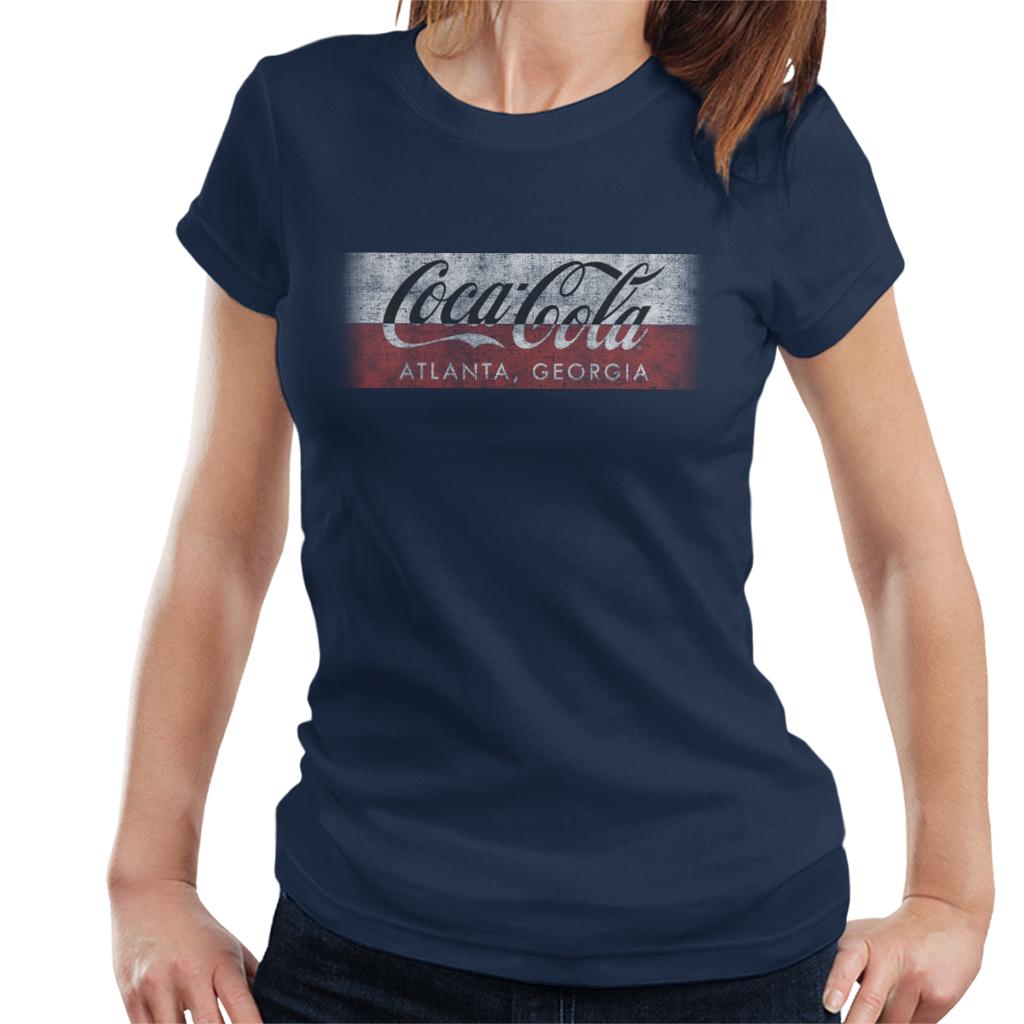 Coca Cola Georgia Stripe Women's T-Shirt-ALL + EVERY