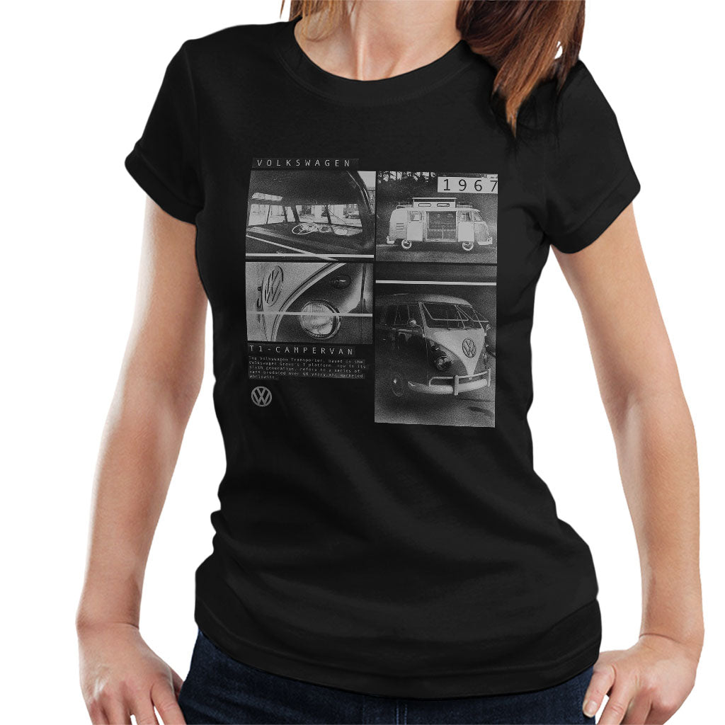 Volkswagen-T1-Campervan-1967-Shots-Womens-T-Shirt