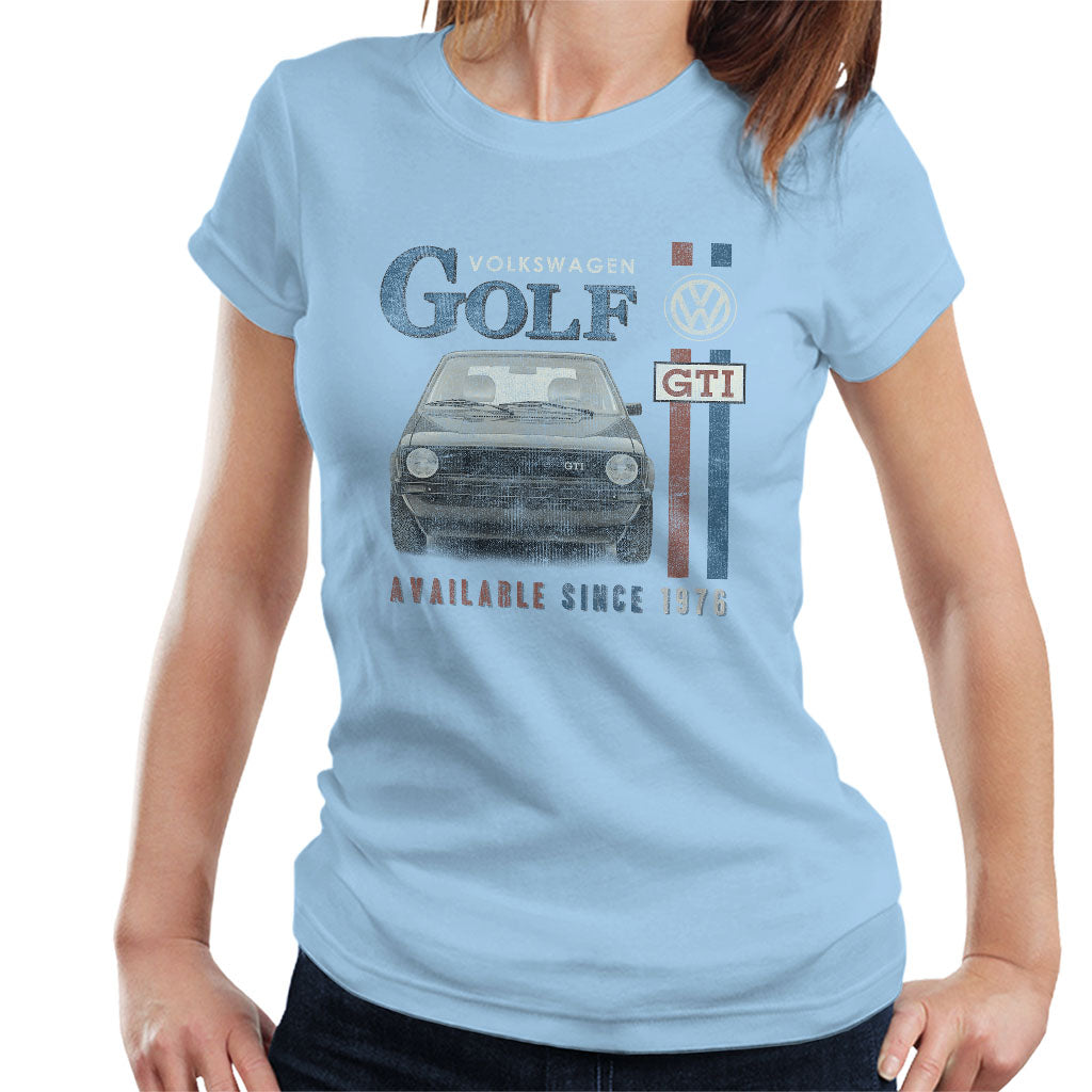 Volkswagen Golf GTI Racing Distressed Women's T-Shirt-ALL + EVERY