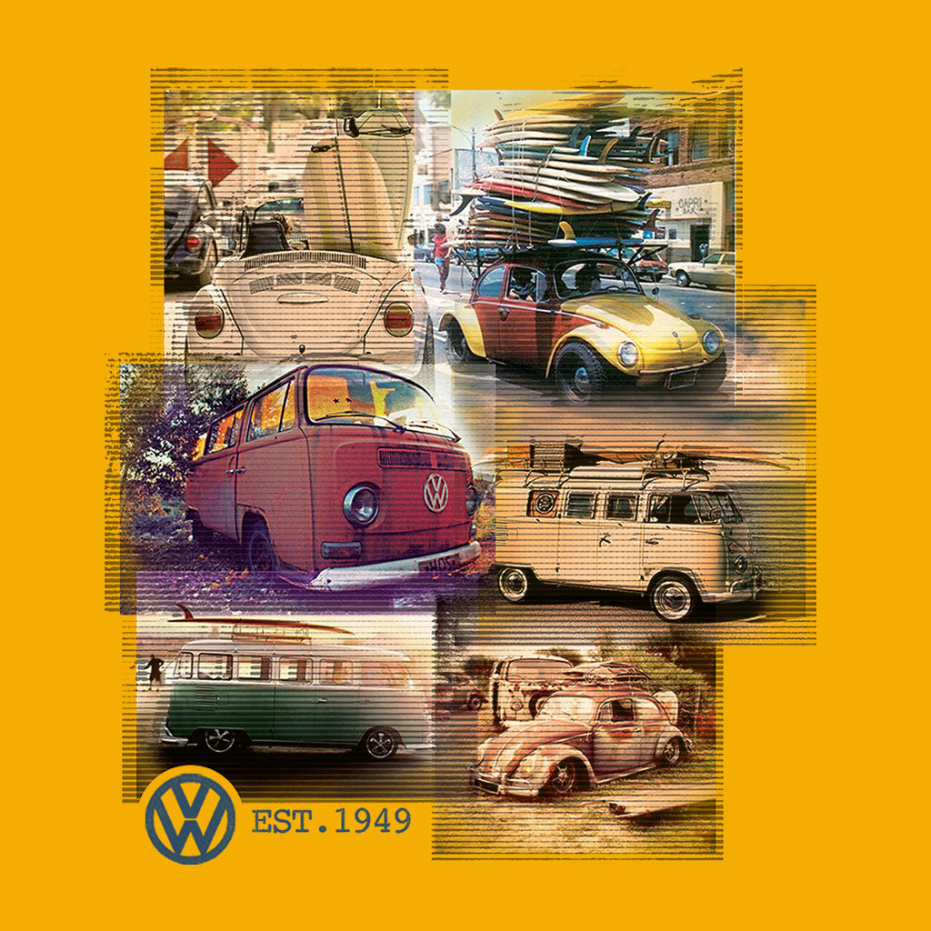 Volkswagen Camper Beetle Collage Women's T-Shirt-ALL + EVERY