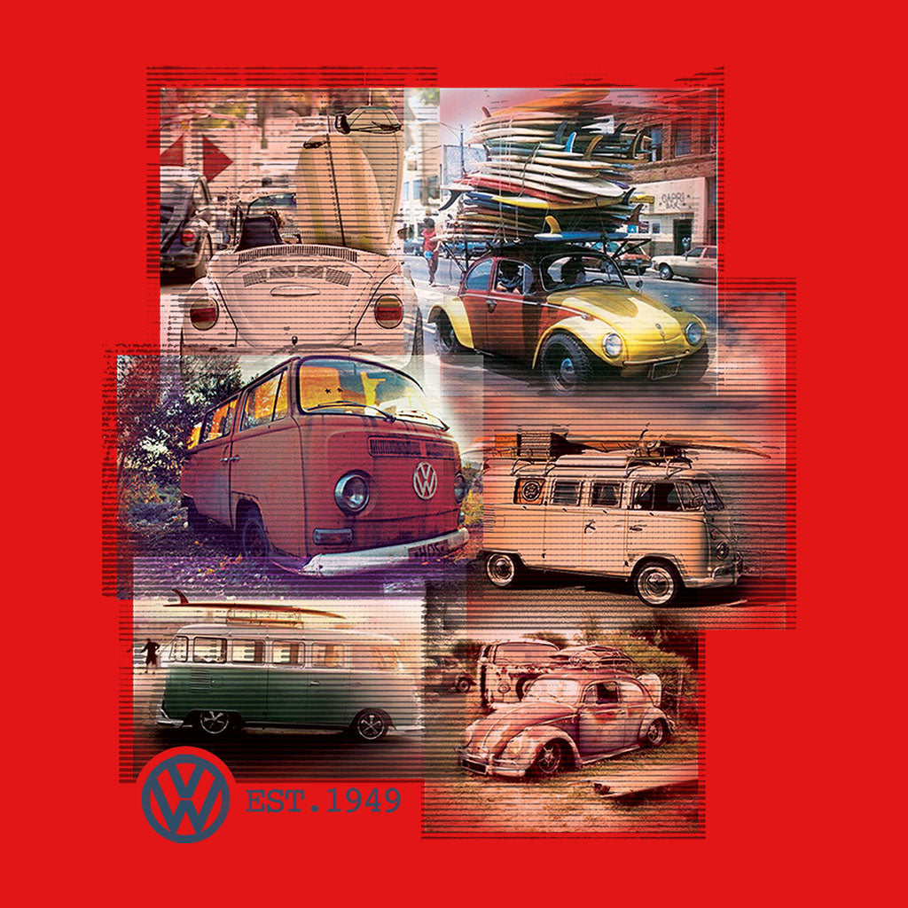 Volkswagen Camper Beetle Collage Men's T-Shirt-ALL + EVERY