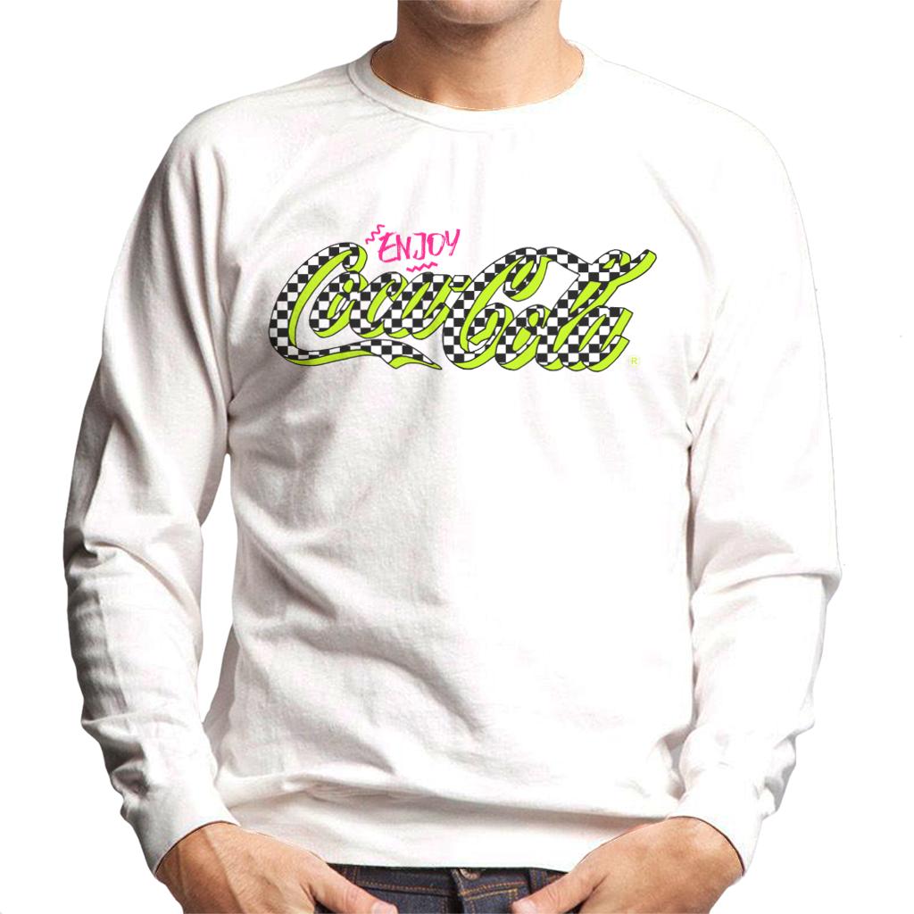 Coca Cola Retro Checkboard Logo Men's Sweatshirt-ALL + EVERY